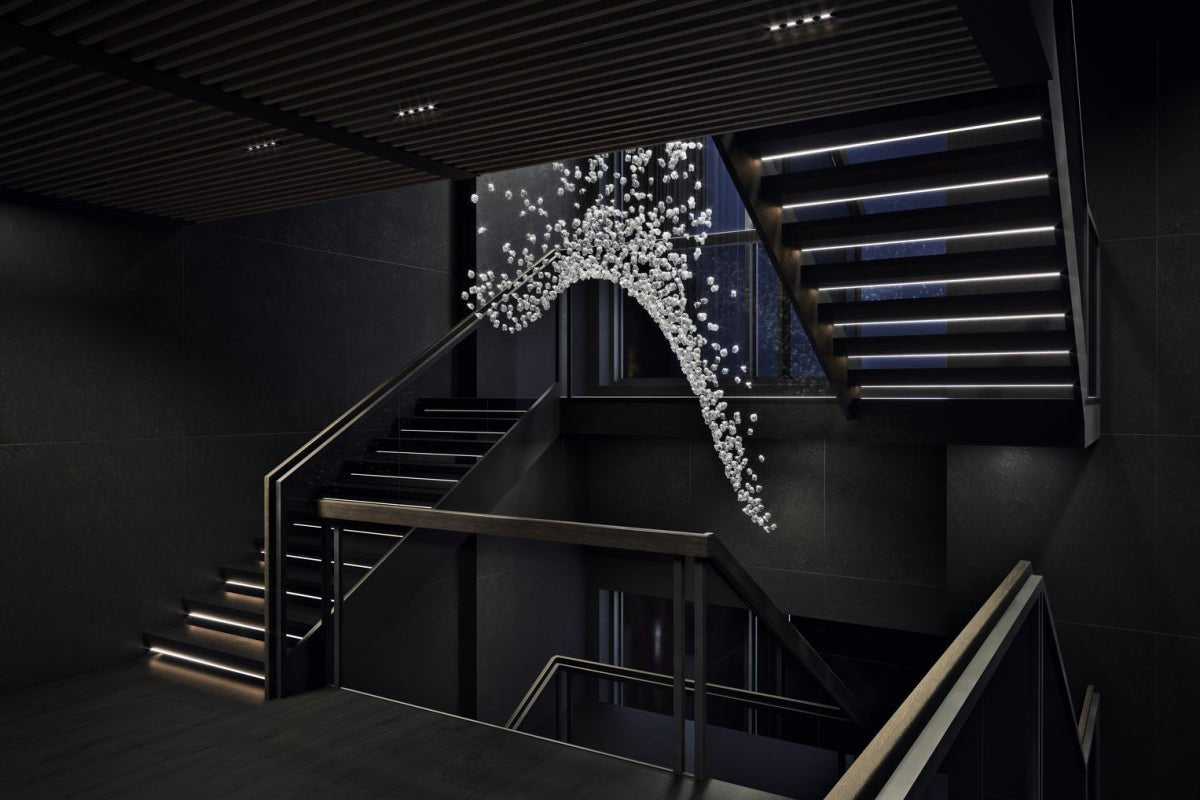 OreStone Grand Quartz cristal lámpara de araña personalizable