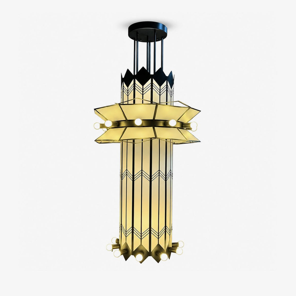 Elvior lámpara de araña Art Deco