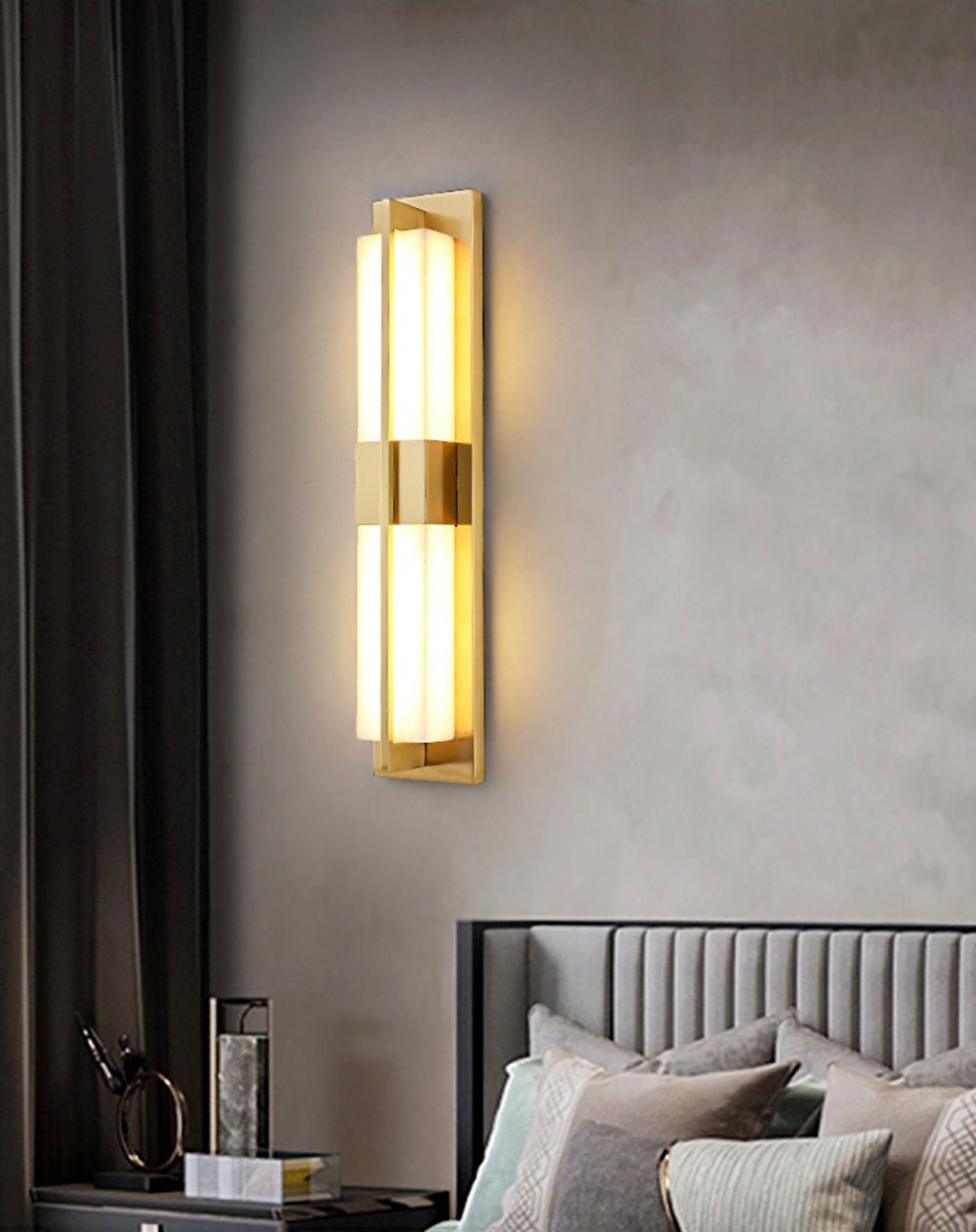 Laxor aplique de pared alabastro latón