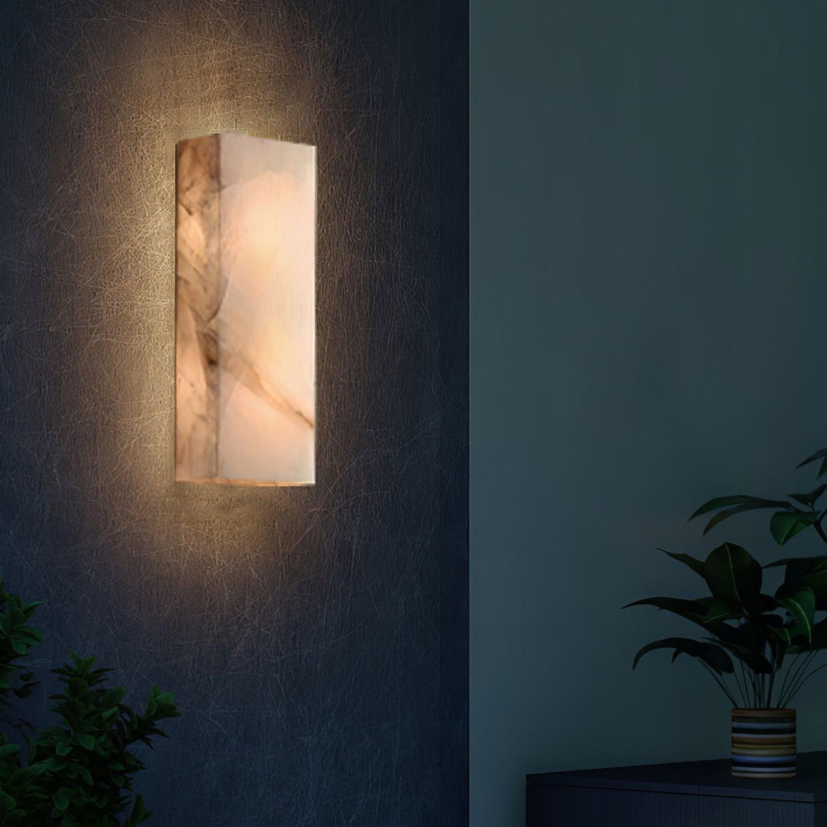 Eirivise aplique de pared minimalista de alabastro
