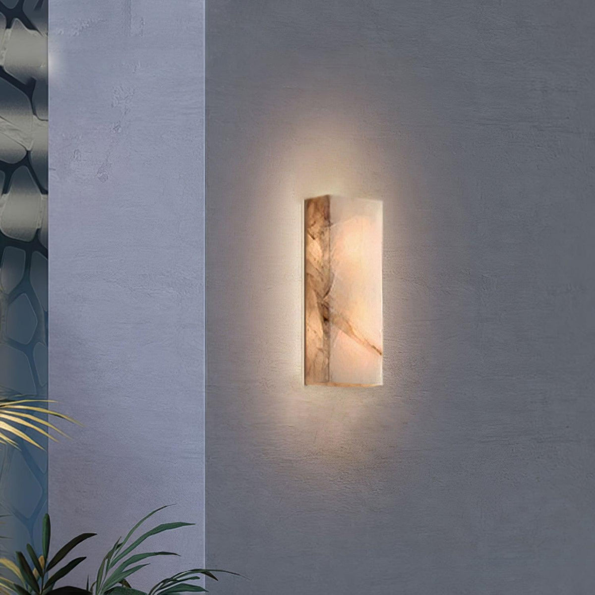 Eirivise aplique de pared minimalista de alabastro