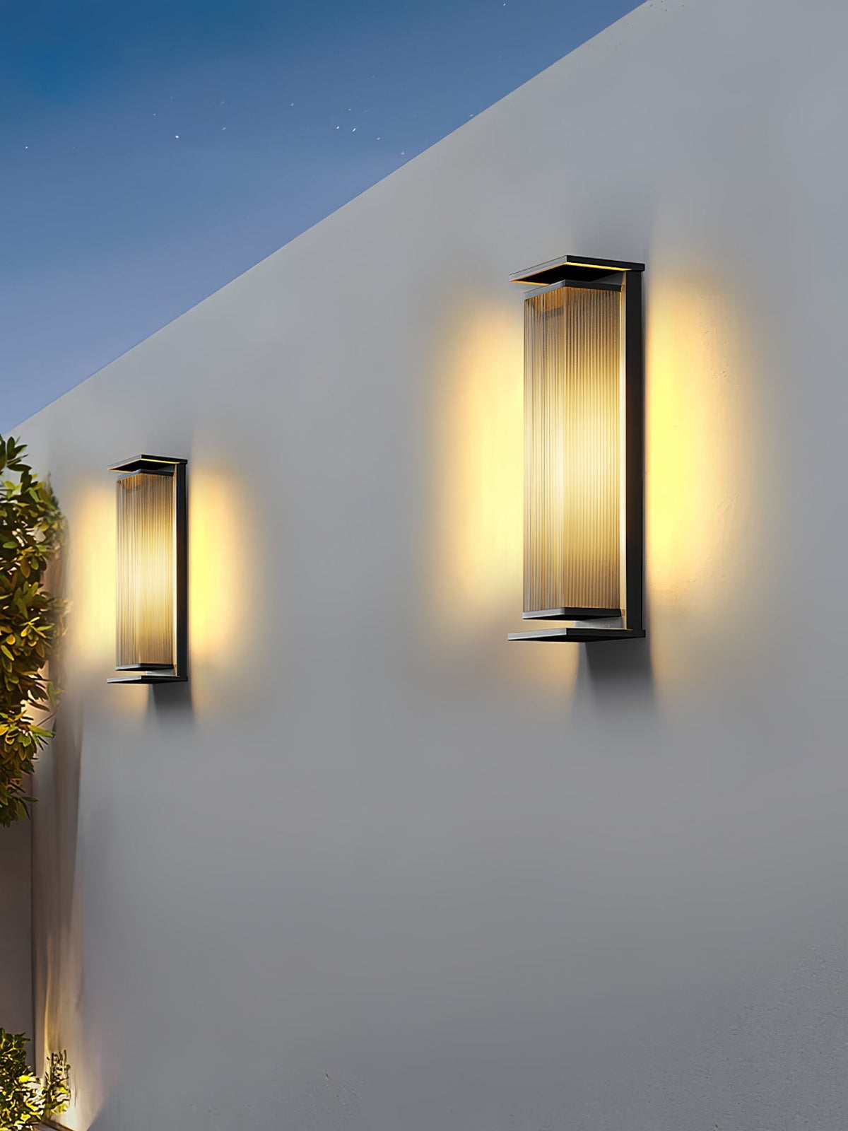 Erivan aplique de pared rectangular exterior