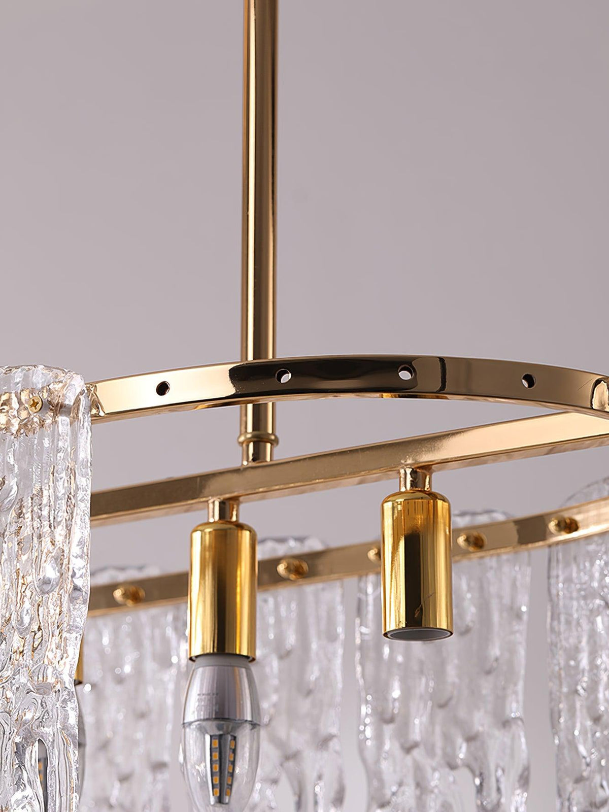 Cathaa lámpara de araña rectangular postmoderna de lujo con cristal y cristal de vidrio