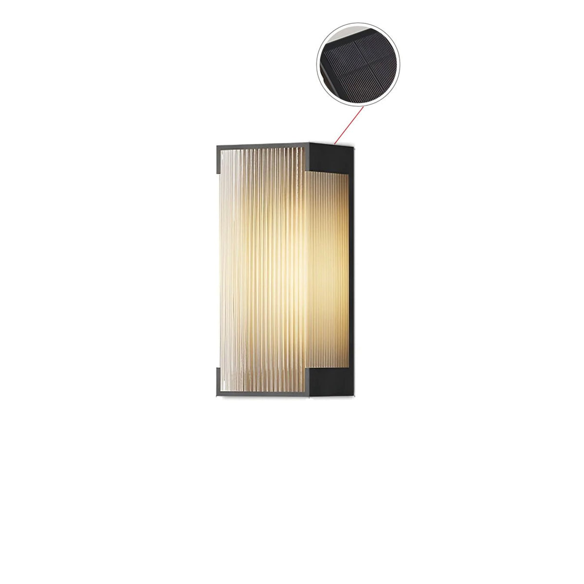 Elaerielle aplique de pared rectangular solar exterior único