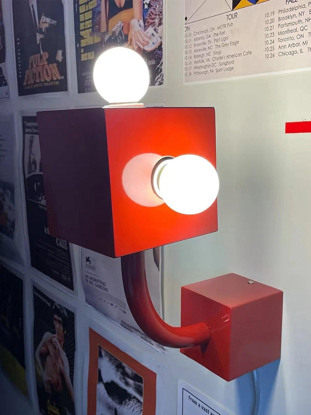 Brenna aplique de pared individual Creatividad Cubo rojo
