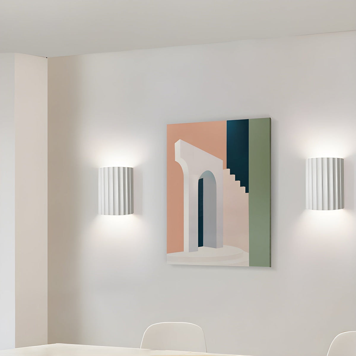 Ivvinen aplique de pared nórdico con diseño artístico en resina ribeteada