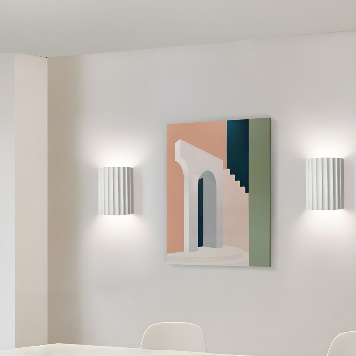 Ivvinen aplique de pared nórdico con diseño artístico en resina ribeteada