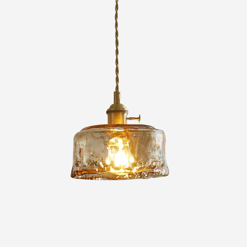 Velon lámpara colgante Vintage de vidrio ámbar