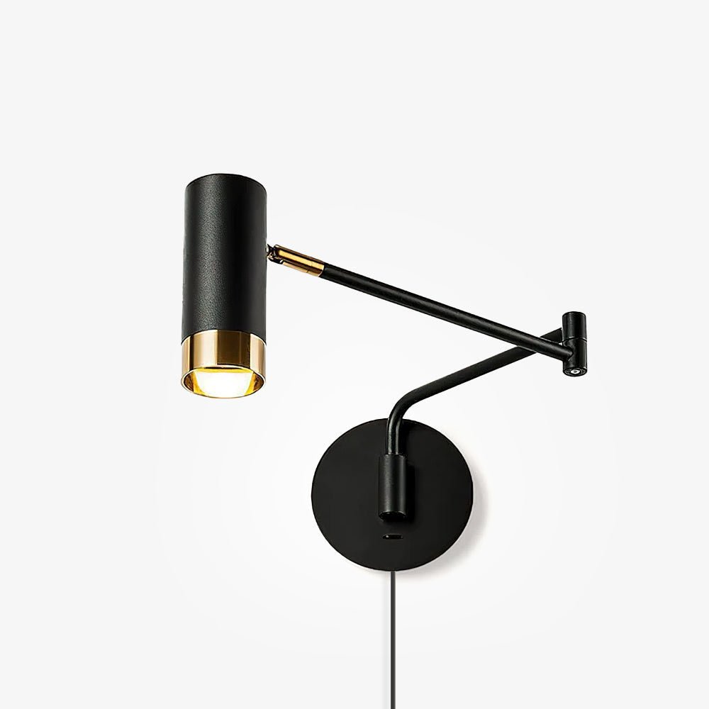 Seloelia aplique de pared Ridge Arm con enchufe enchufable