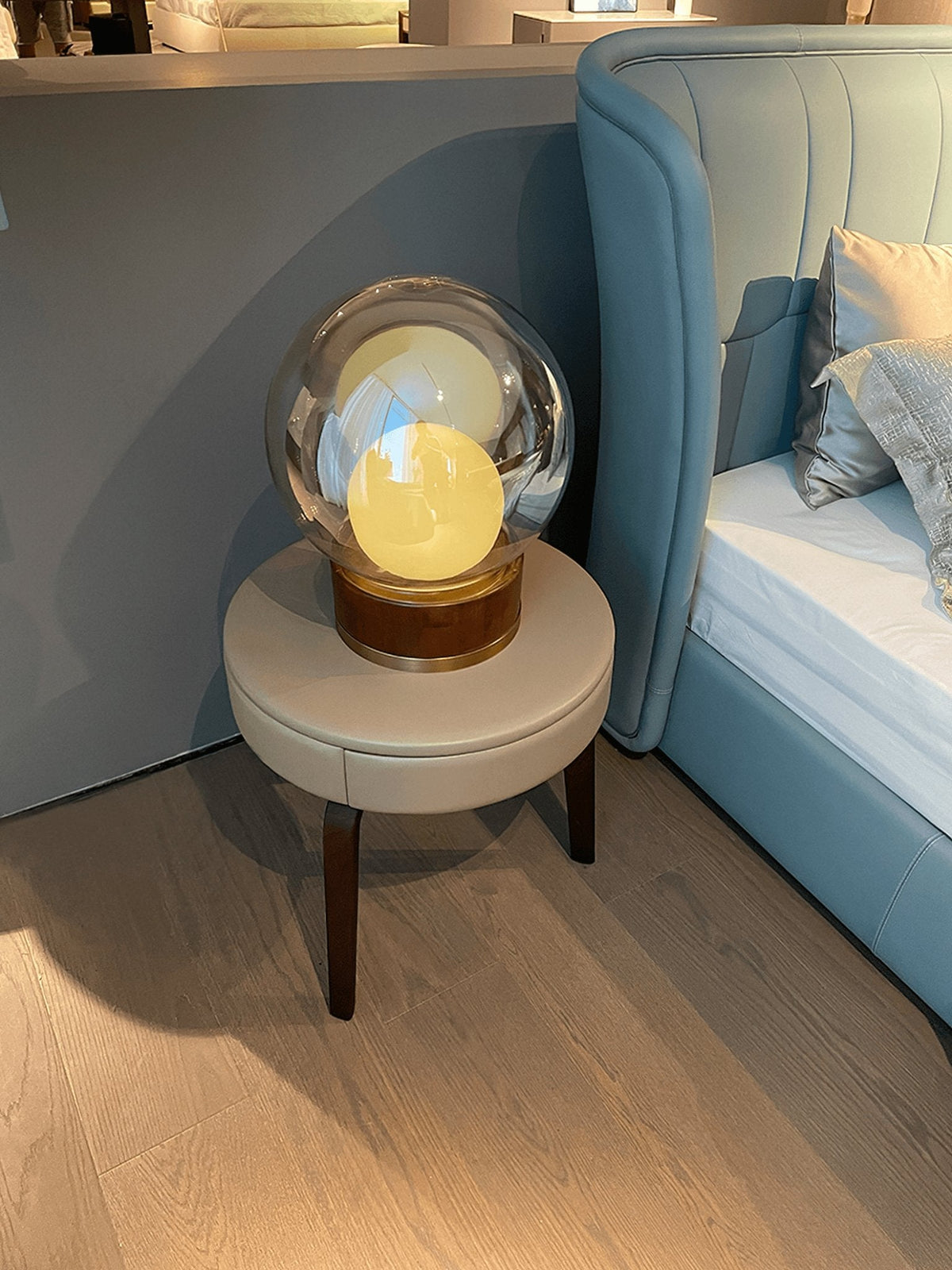 Brinox lámpara de mesa artística de madera