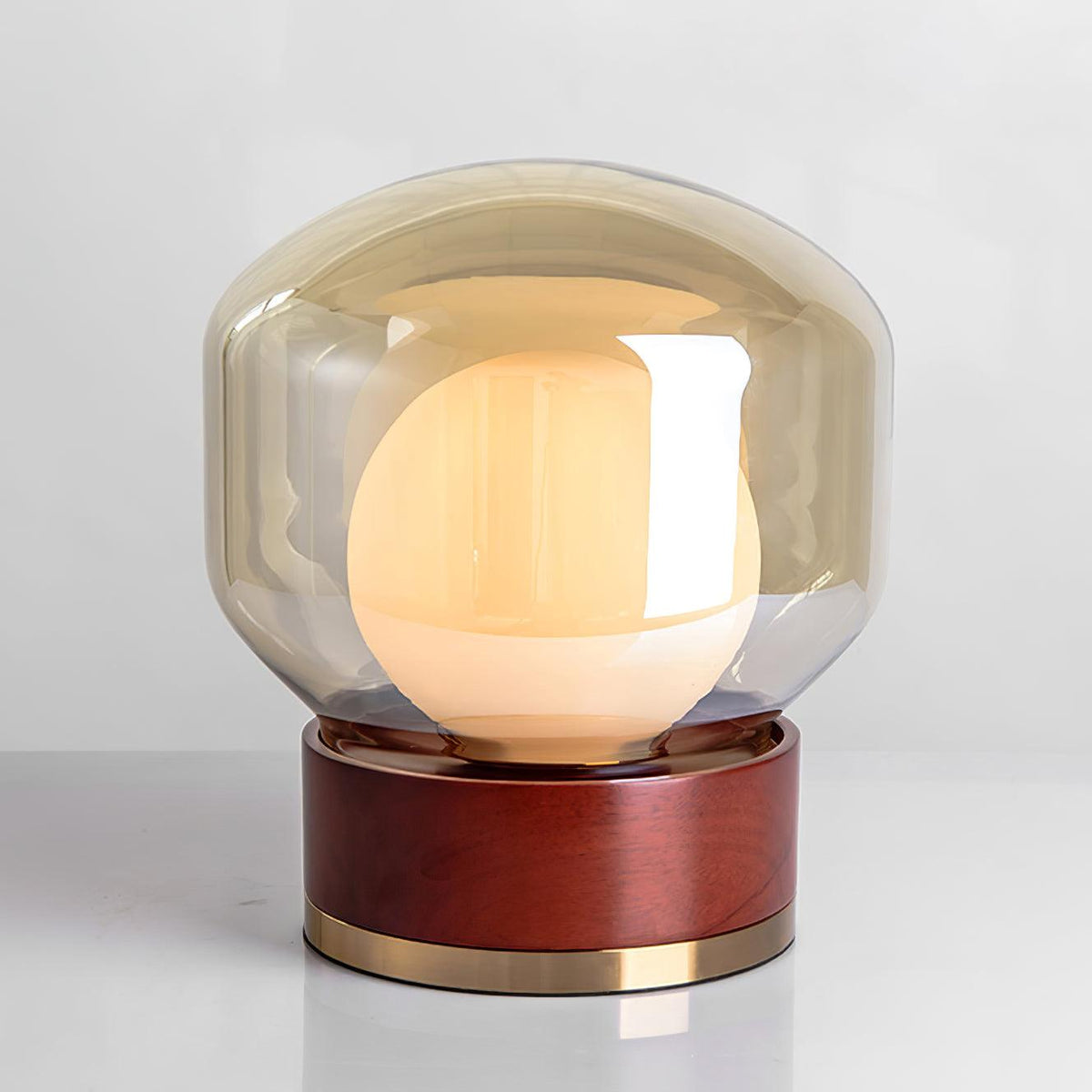 Brinox lámpara de mesa artística de madera