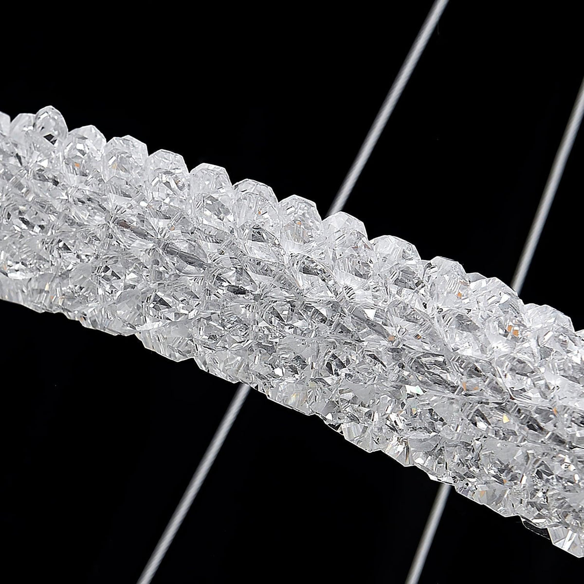 Seleira lámpara de araña Ring cristal LED