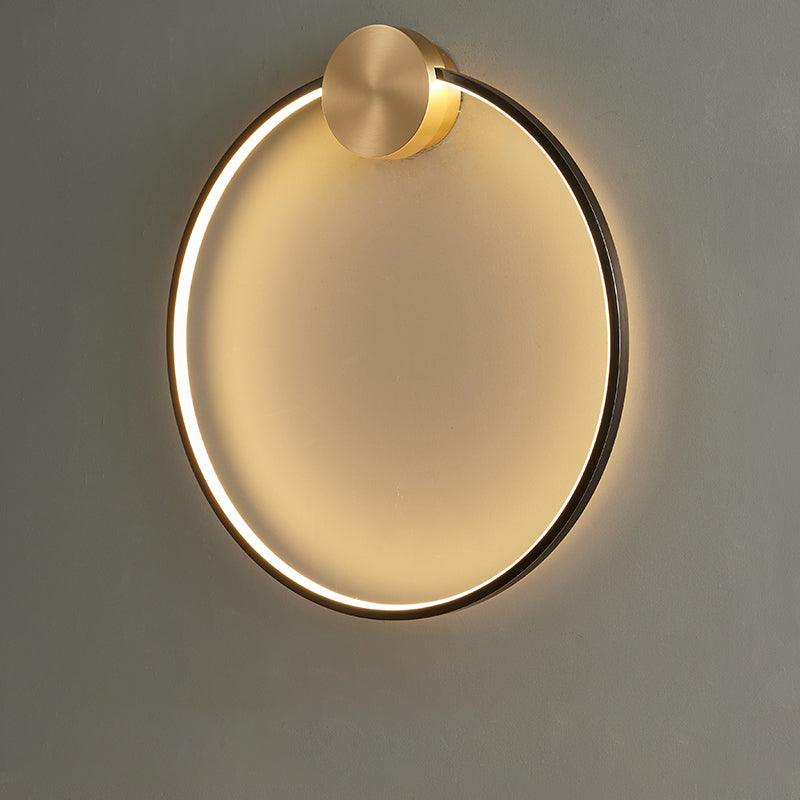 Oriaenne aplique de pared moderno minimalista anillado LED de latón metal