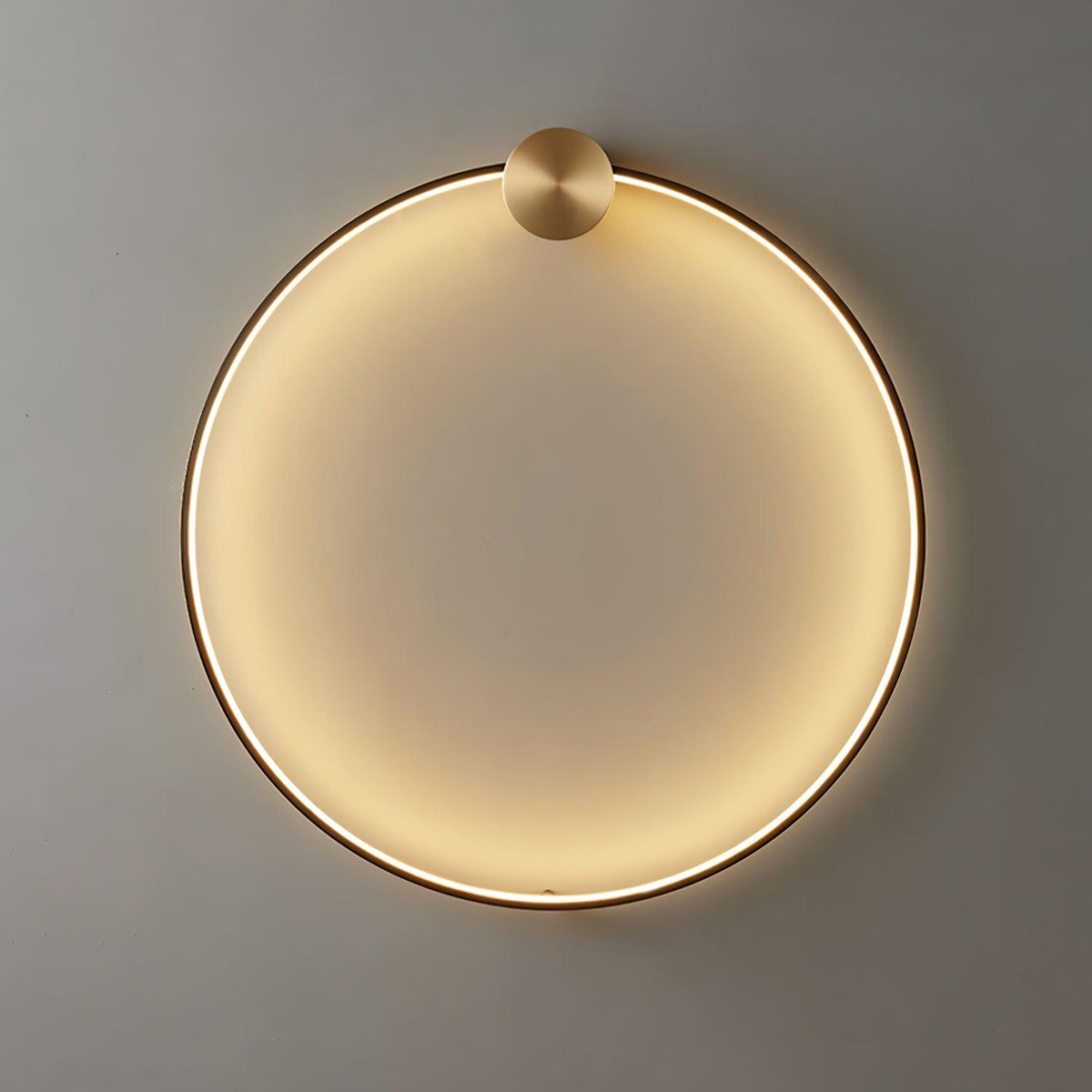 Oriaenne aplique de pared moderno minimalista anillado LED de latón metal