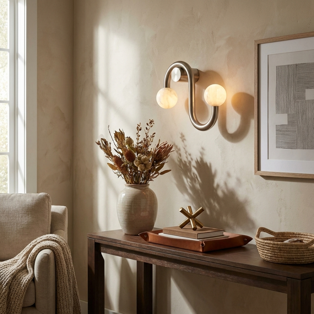 Wexleigh Aplique de pared de alabastro