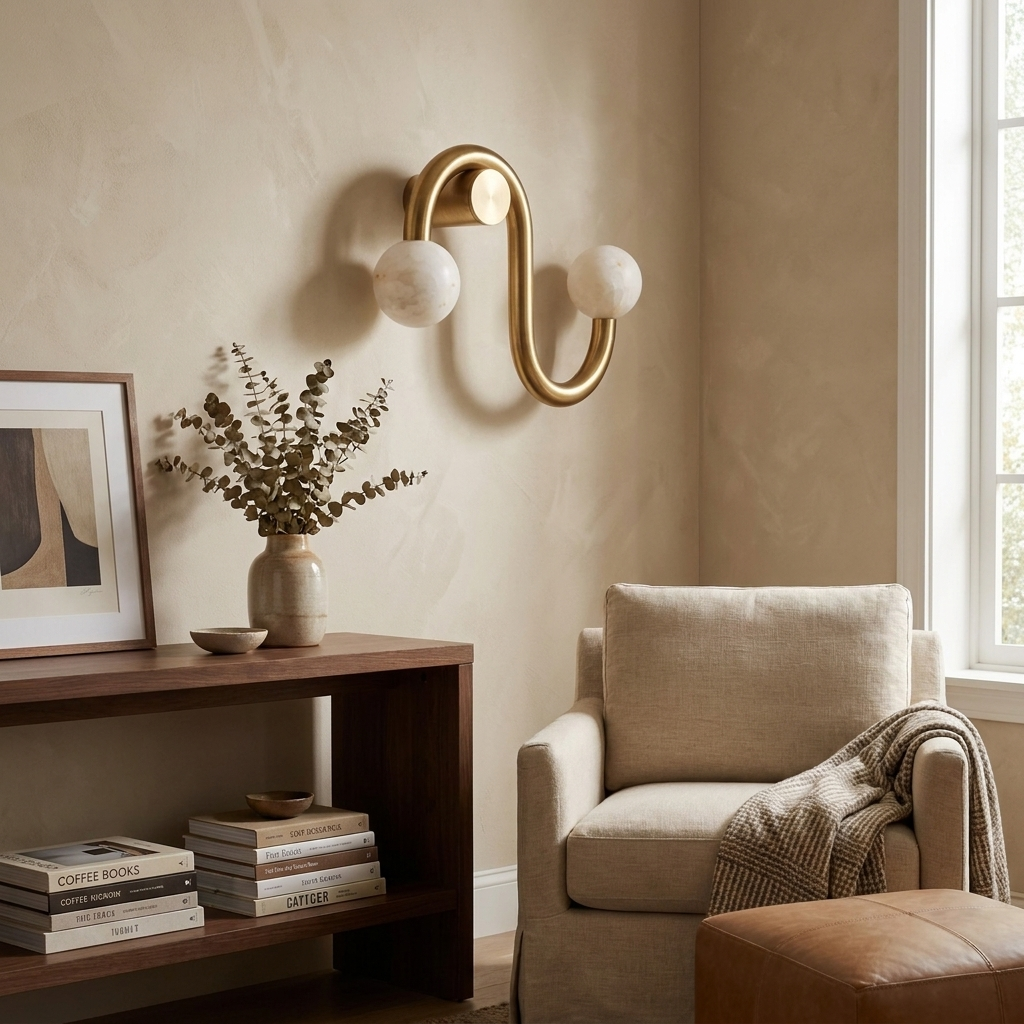 Wexleigh Aplique de pared de alabastro