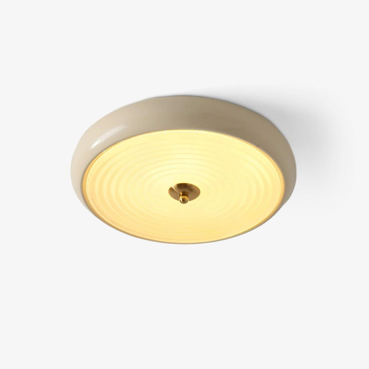 Utheara lámpara de techo moderna minimalista con vidrio efecto ondulado color crema