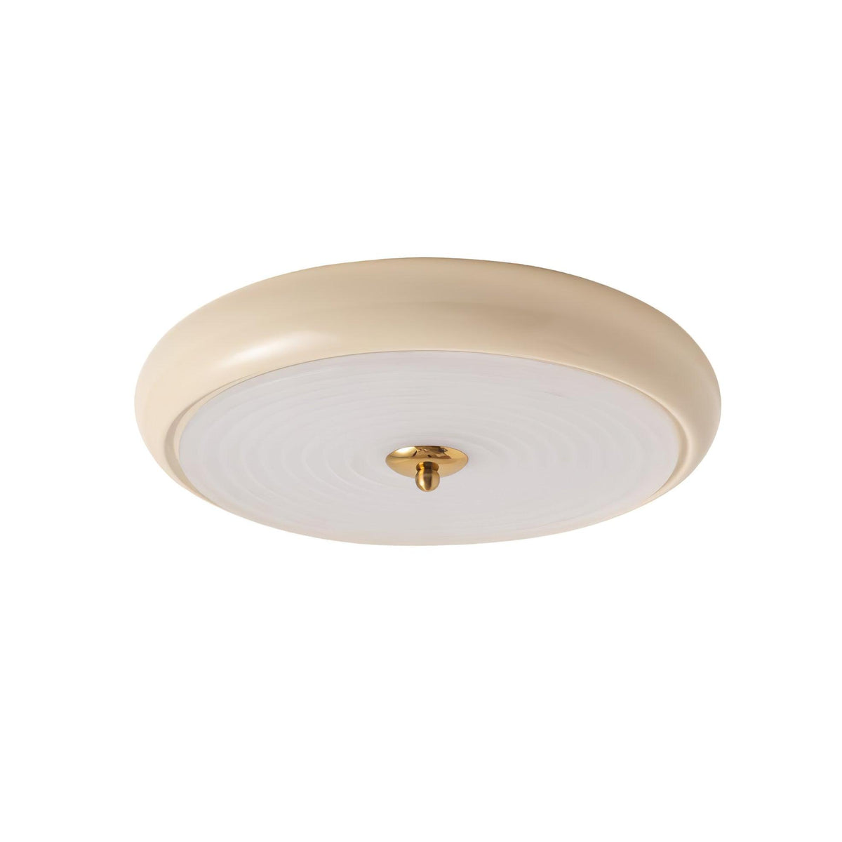 Utheara lámpara de techo moderna minimalista con vidrio efecto ondulado color crema