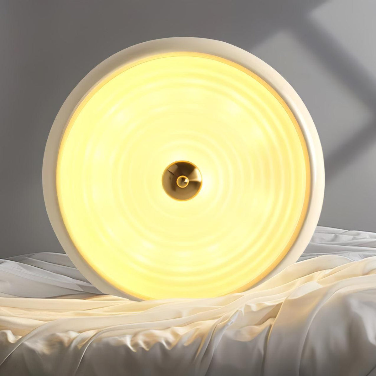 Utheara lámpara de techo moderna minimalista con vidrio efecto ondulado color crema