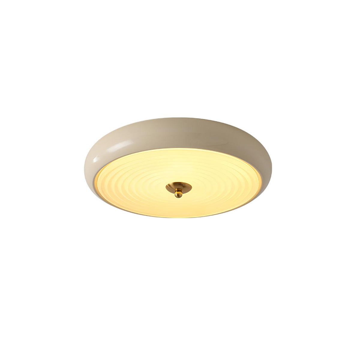 Utheara lámpara de techo moderna minimalista con vidrio efecto ondulado color crema