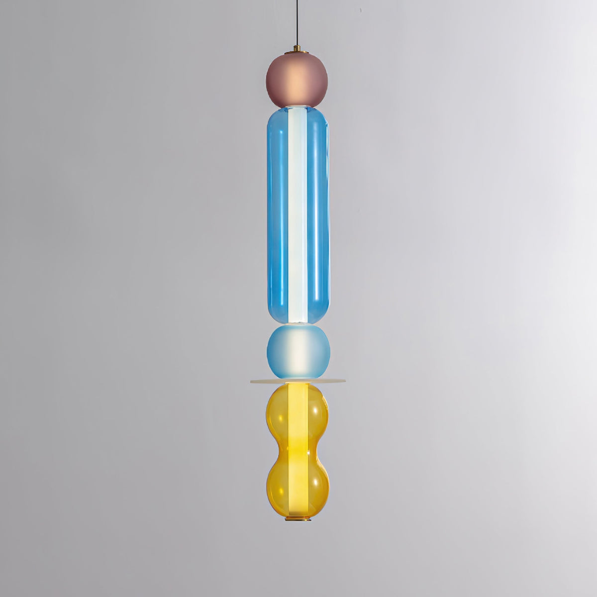 Lioririse lámpara colgante de vidrio moderno con colores