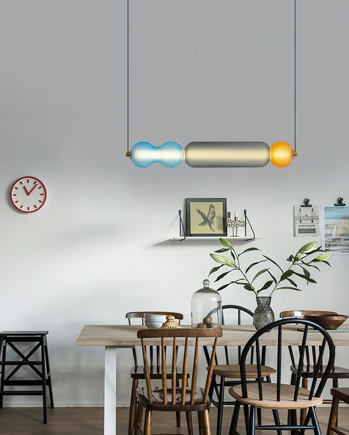 Lioririse lámpara colgante de vidrio moderno con colores