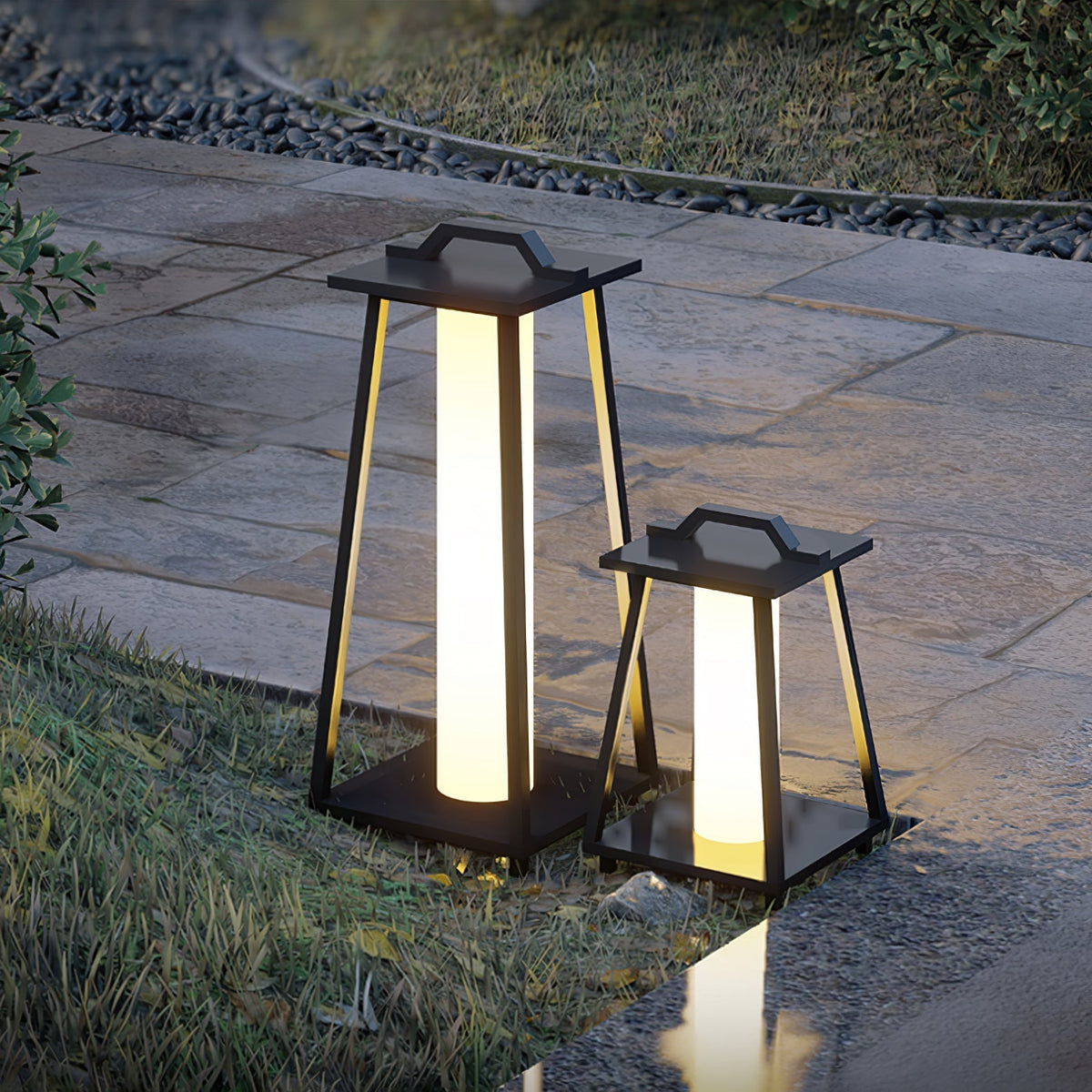 Syphae luminaria exterior de forma trapecio portátil