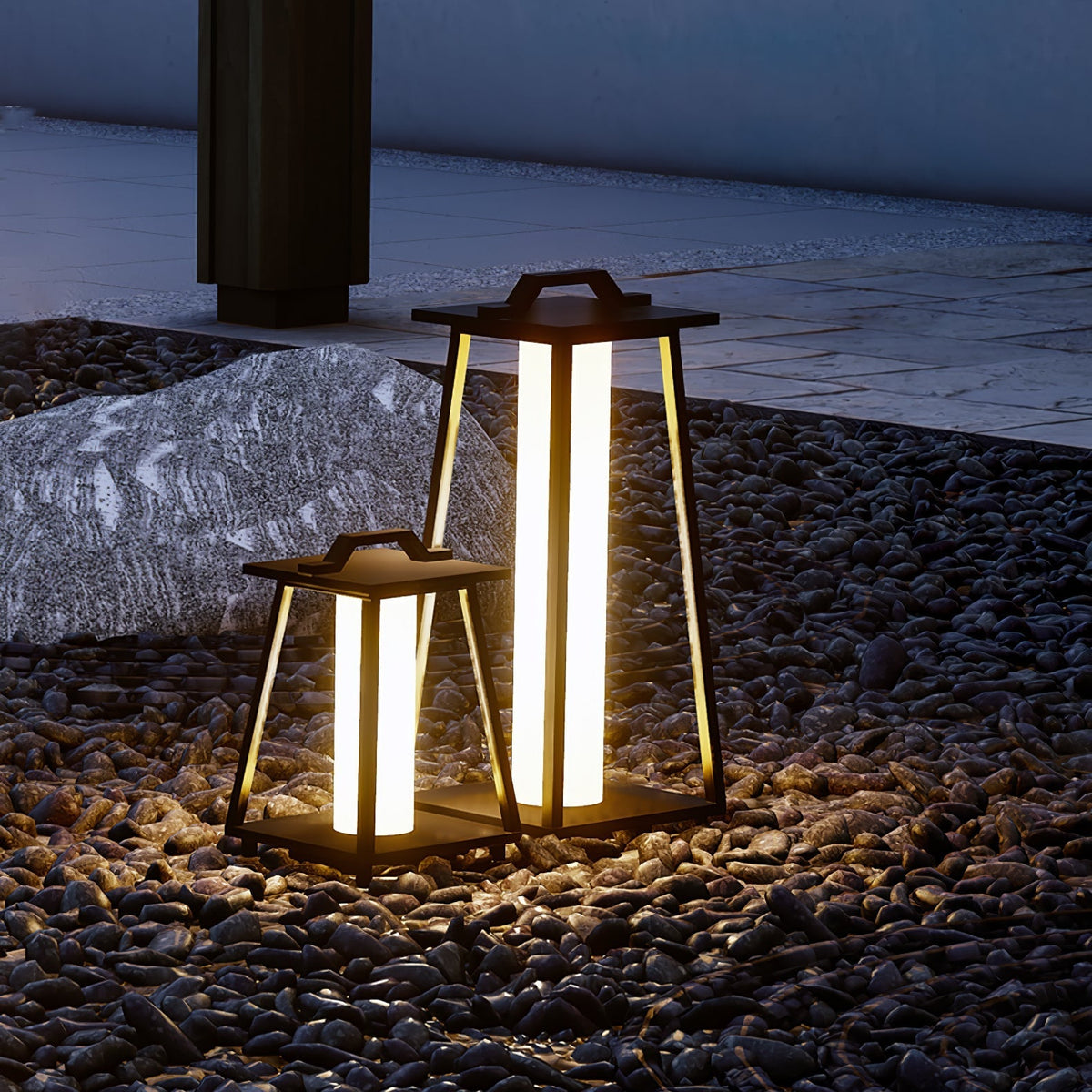 Syphae luminaria exterior de forma trapecio portátil