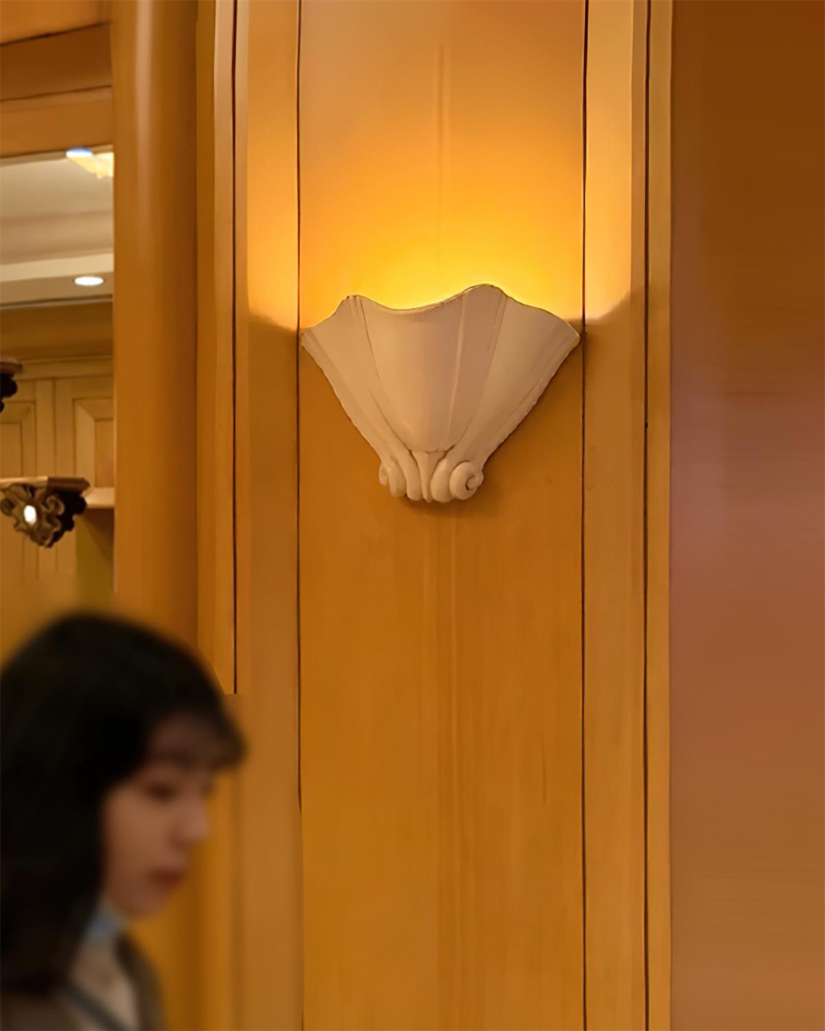 Dorien aplique de pared de yeso blanco clásico