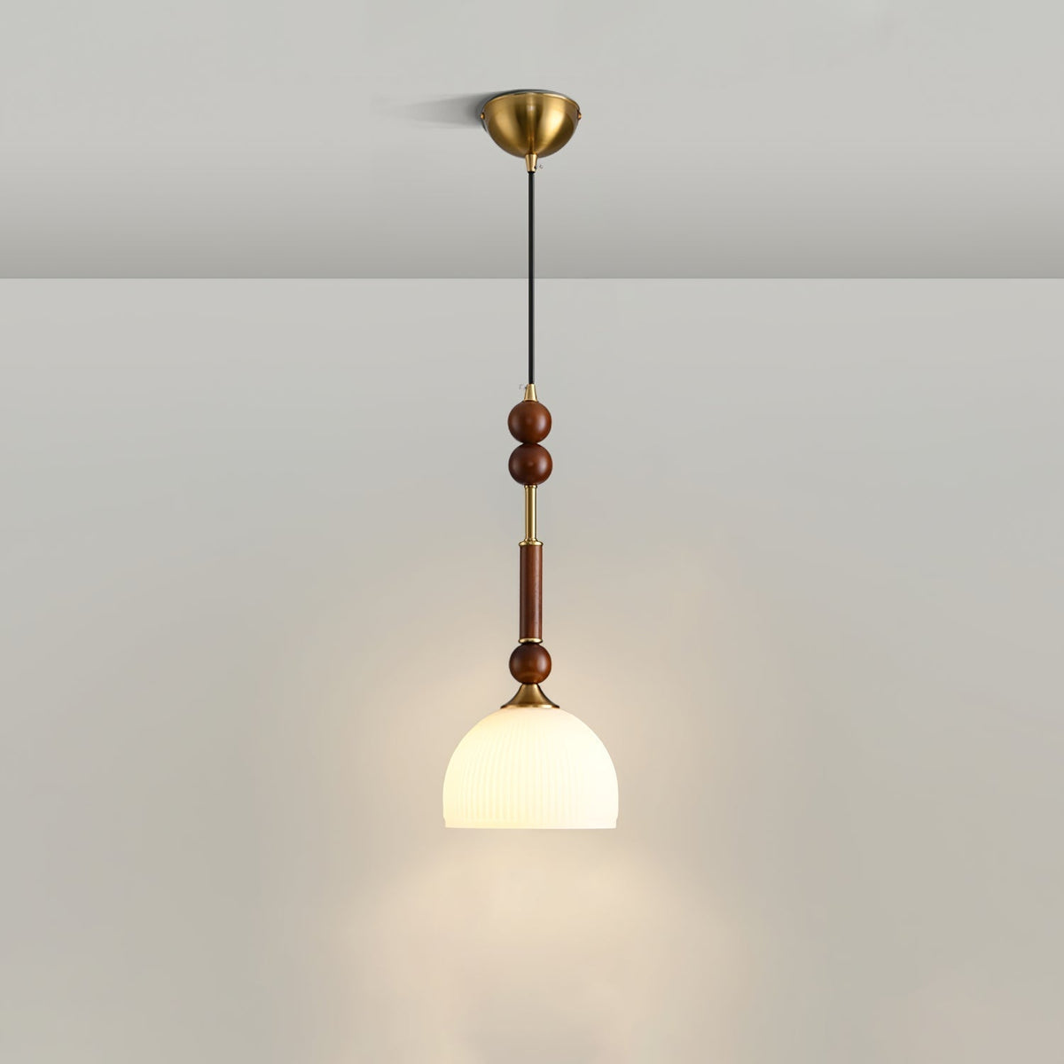 Yovelis lámpara colgante Vintage de madera