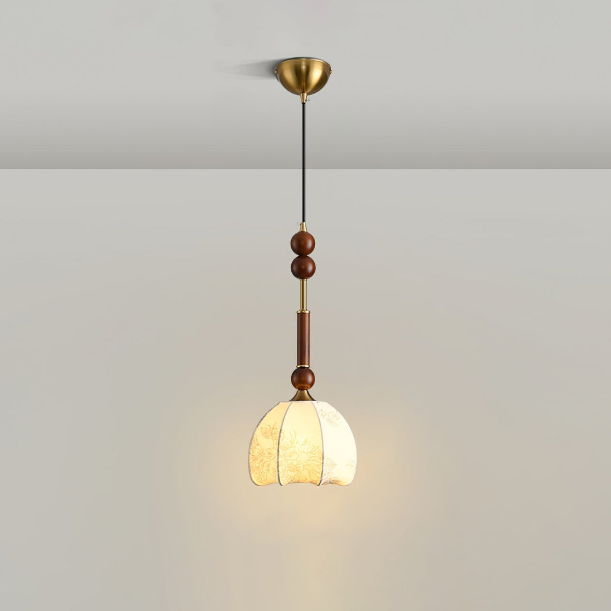 Yovelis lámpara colgante Vintage de madera