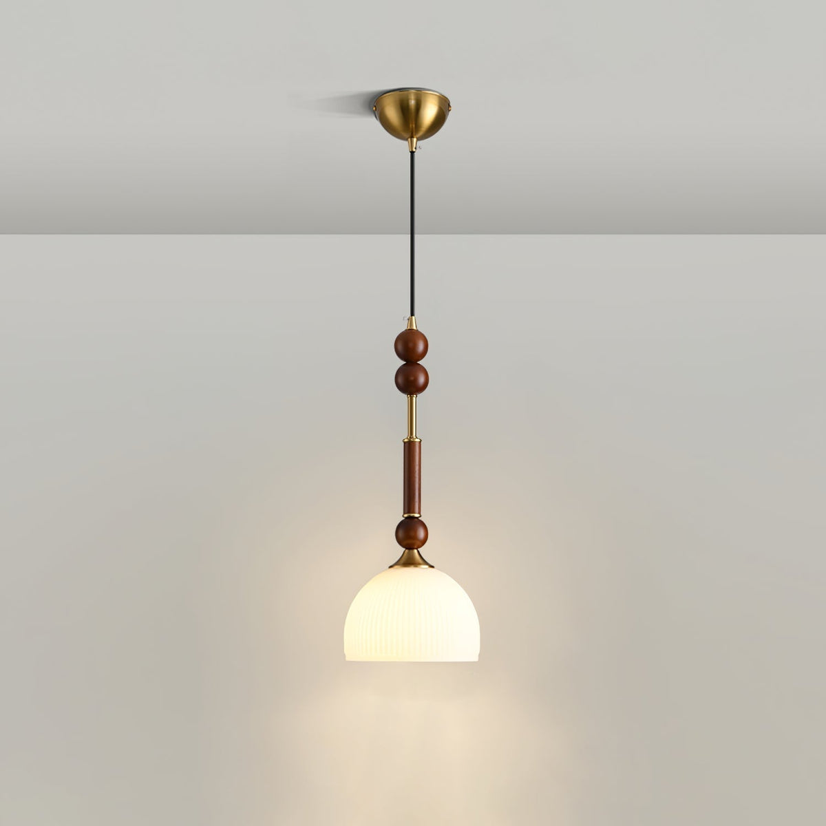 Yovelis lámpara colgante Vintage de madera