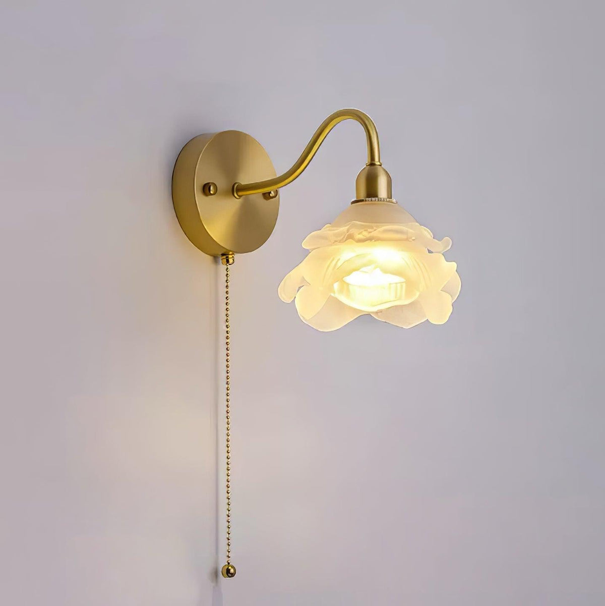 Aneris aplique de pared nórdico de vidrio y latón