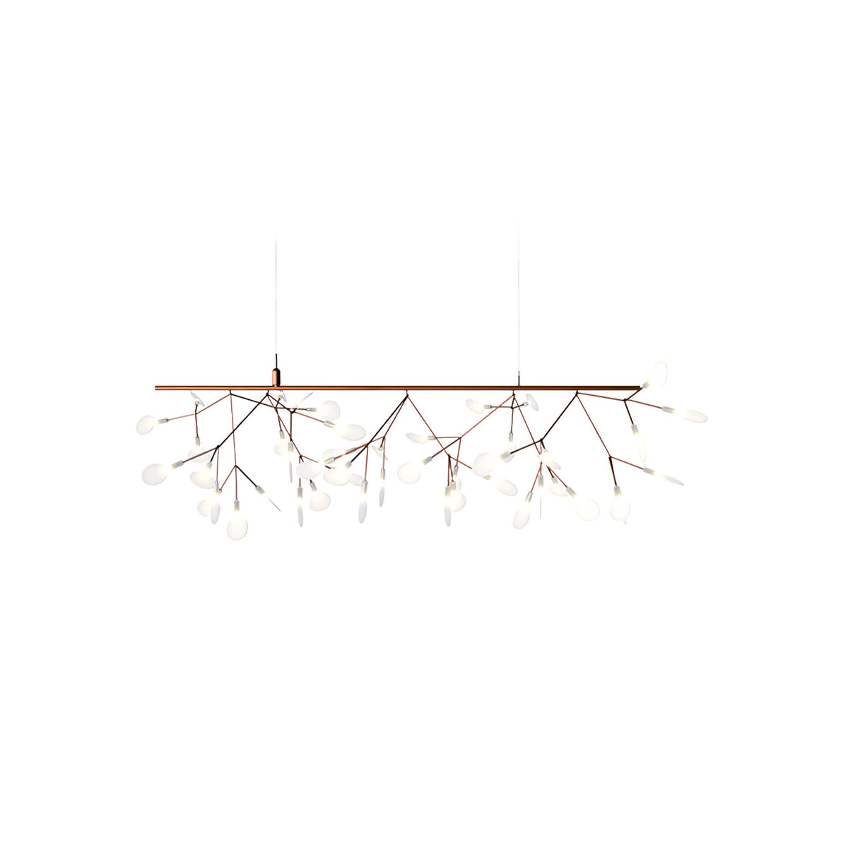 Auroreon lámpara de araña Firefly LED con rama en color dorado
