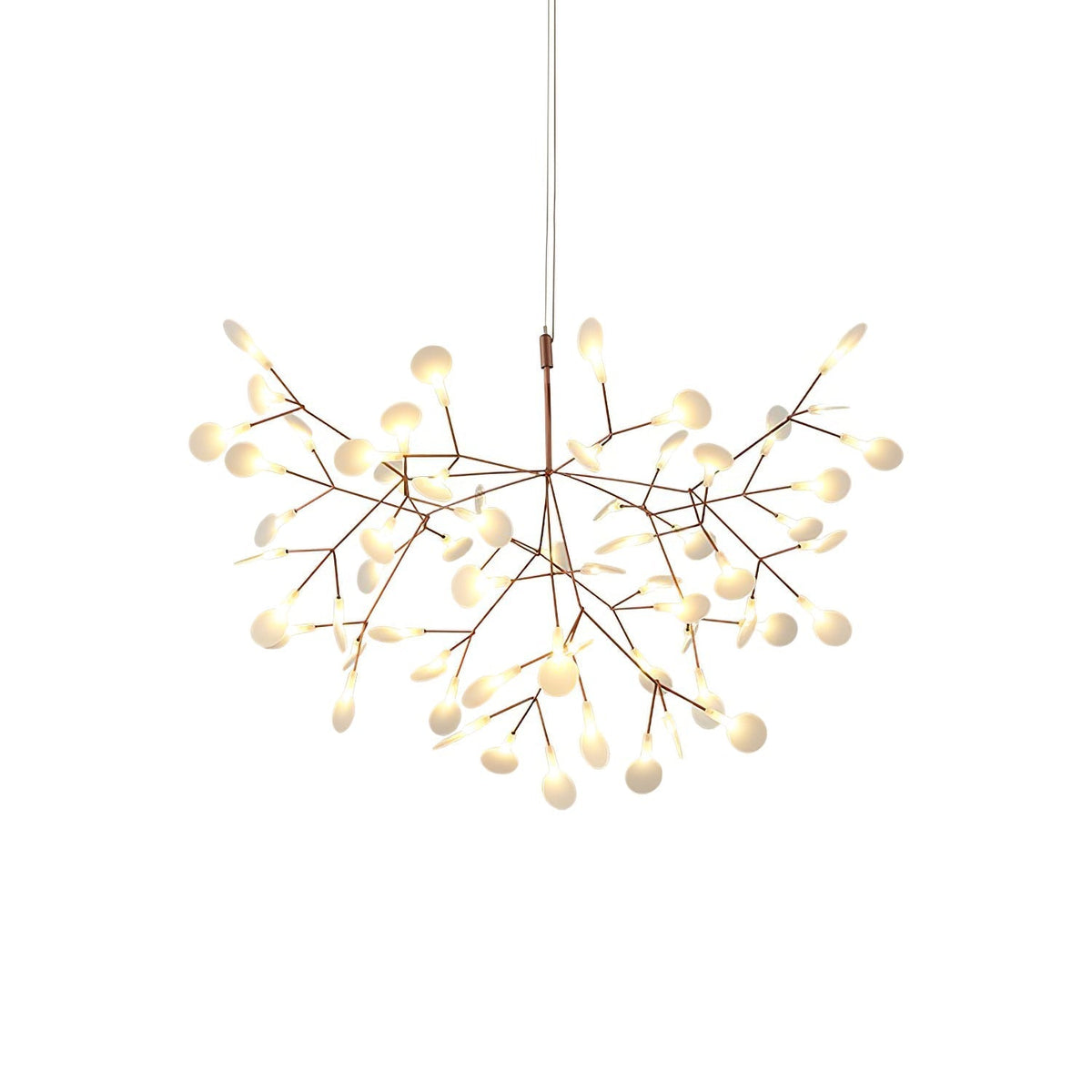 Auroreon lámpara de araña Firefly LED con rama en color dorado