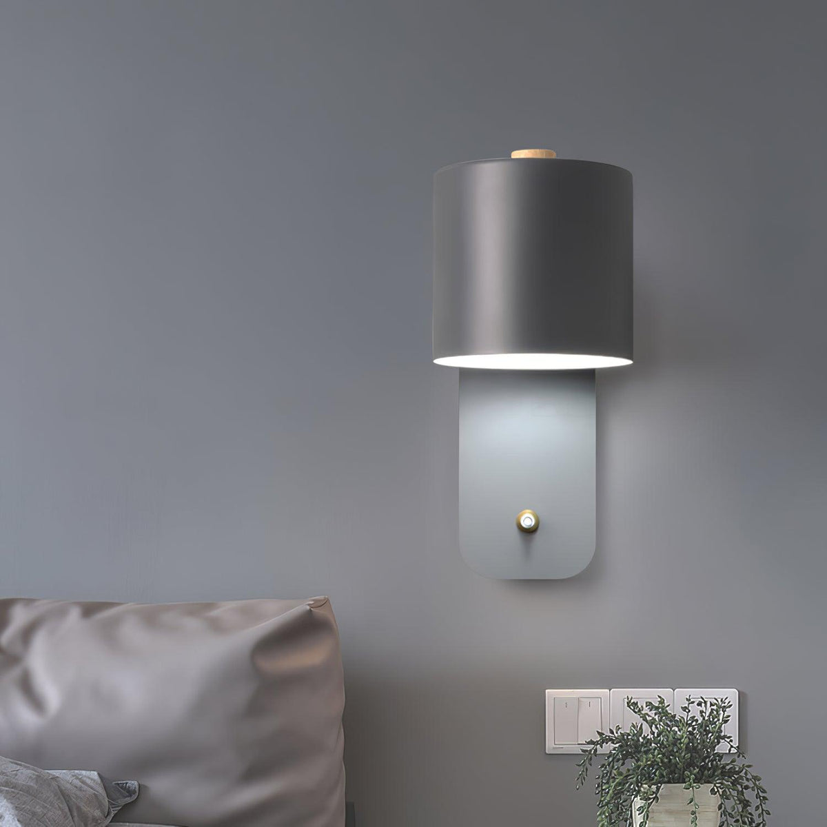 Lumuiella aplique de pared con cilindro giratorio