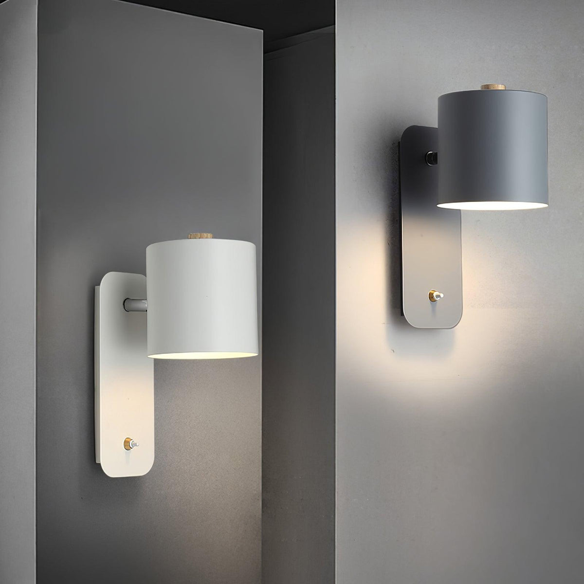 Lumuiella aplique de pared con cilindro giratorio
