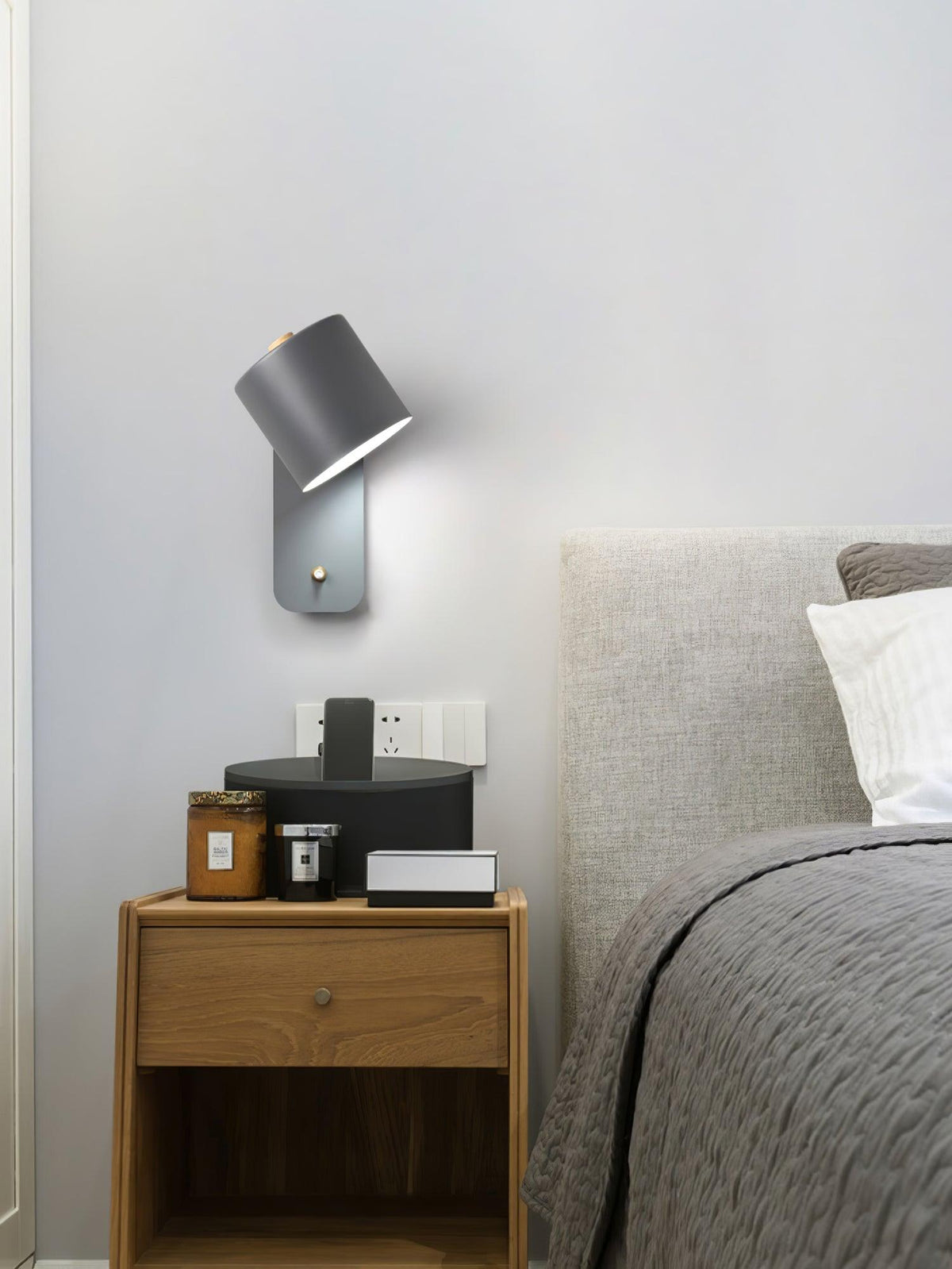 Lumuiella aplique de pared con cilindro giratorio
