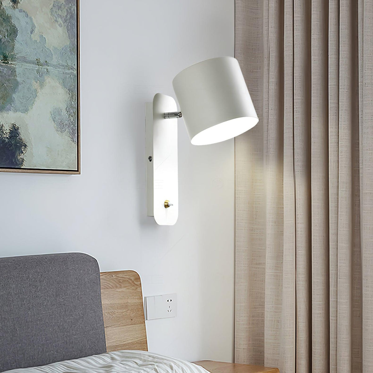 Lumuiella aplique de pared con cilindro giratorio