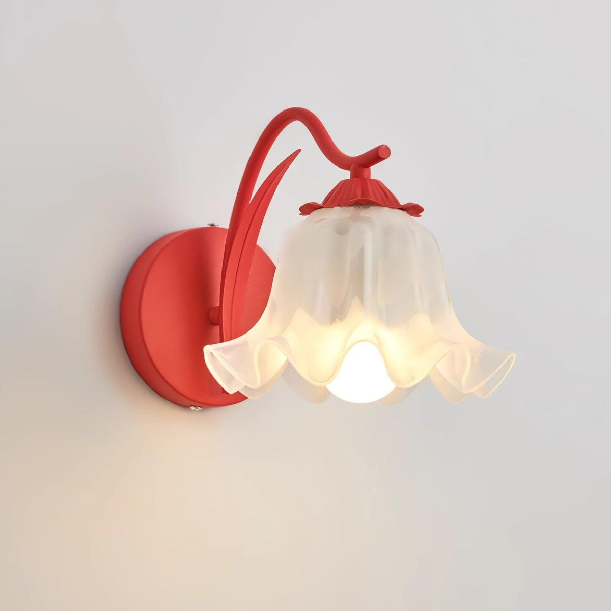 Lily aplique de pared Whimsy Botanical tallo verde color