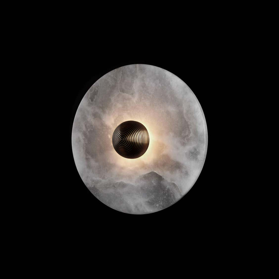Apollo aplique de pared redondo de alabastro