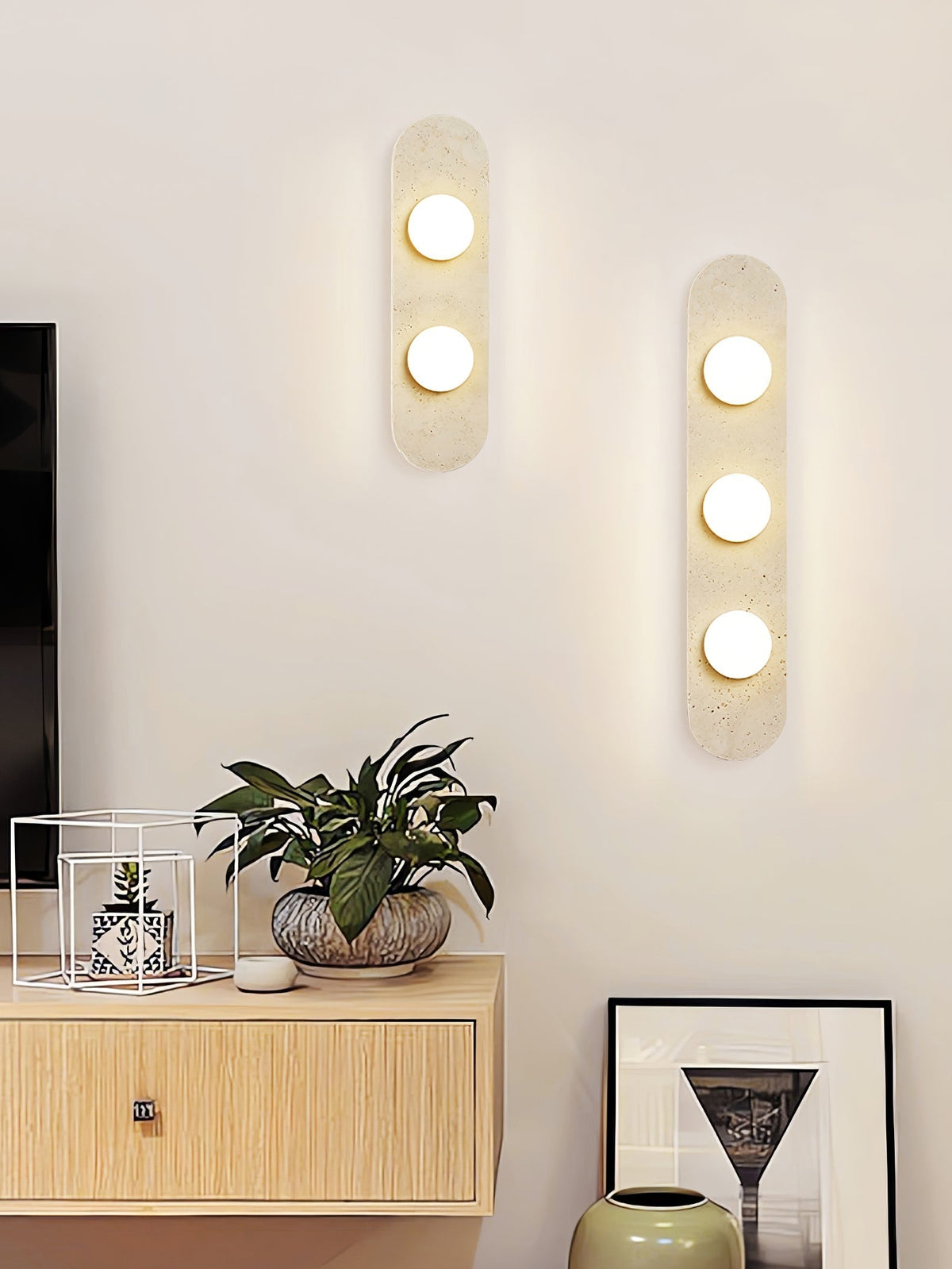 Zasoliel aplique de pared minimalista en travertino
