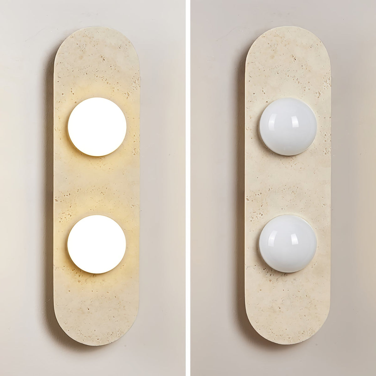 Zasoliel aplique de pared minimalista en travertino