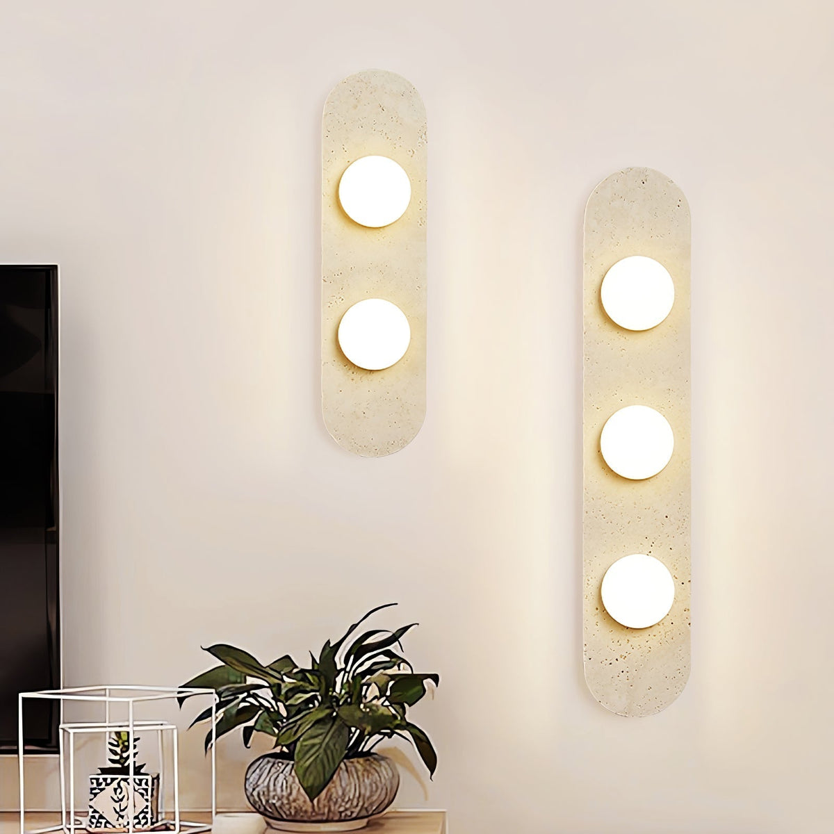 Zasoliel aplique de pared minimalista en travertino