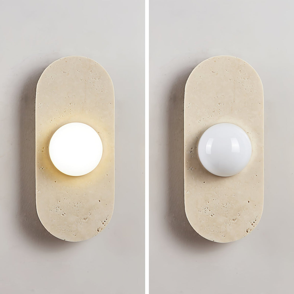 Zasoliel aplique de pared minimalista en travertino