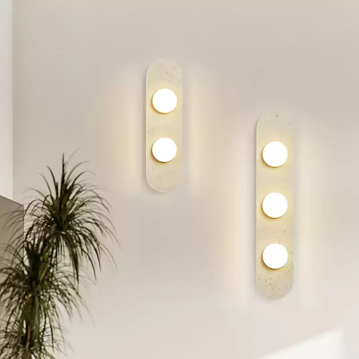 Zasoliel aplique de pared minimalista en travertino