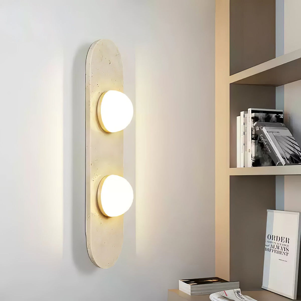 Zasoliel aplique de pared minimalista en travertino