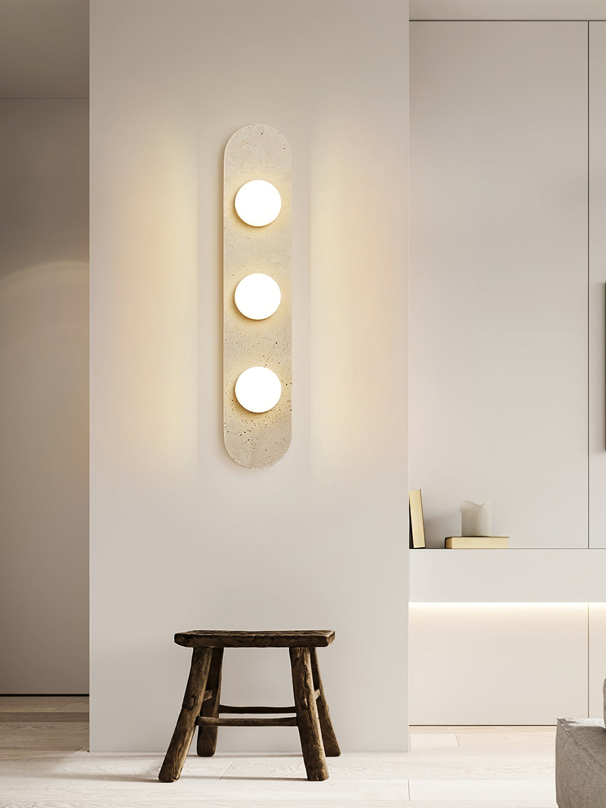 Zasoliel aplique de pared minimalista en travertino