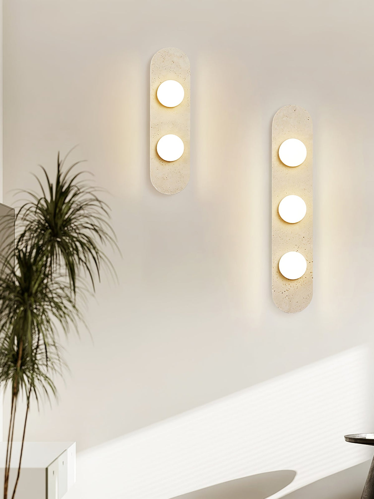 Zasoliel aplique de pared minimalista en travertino