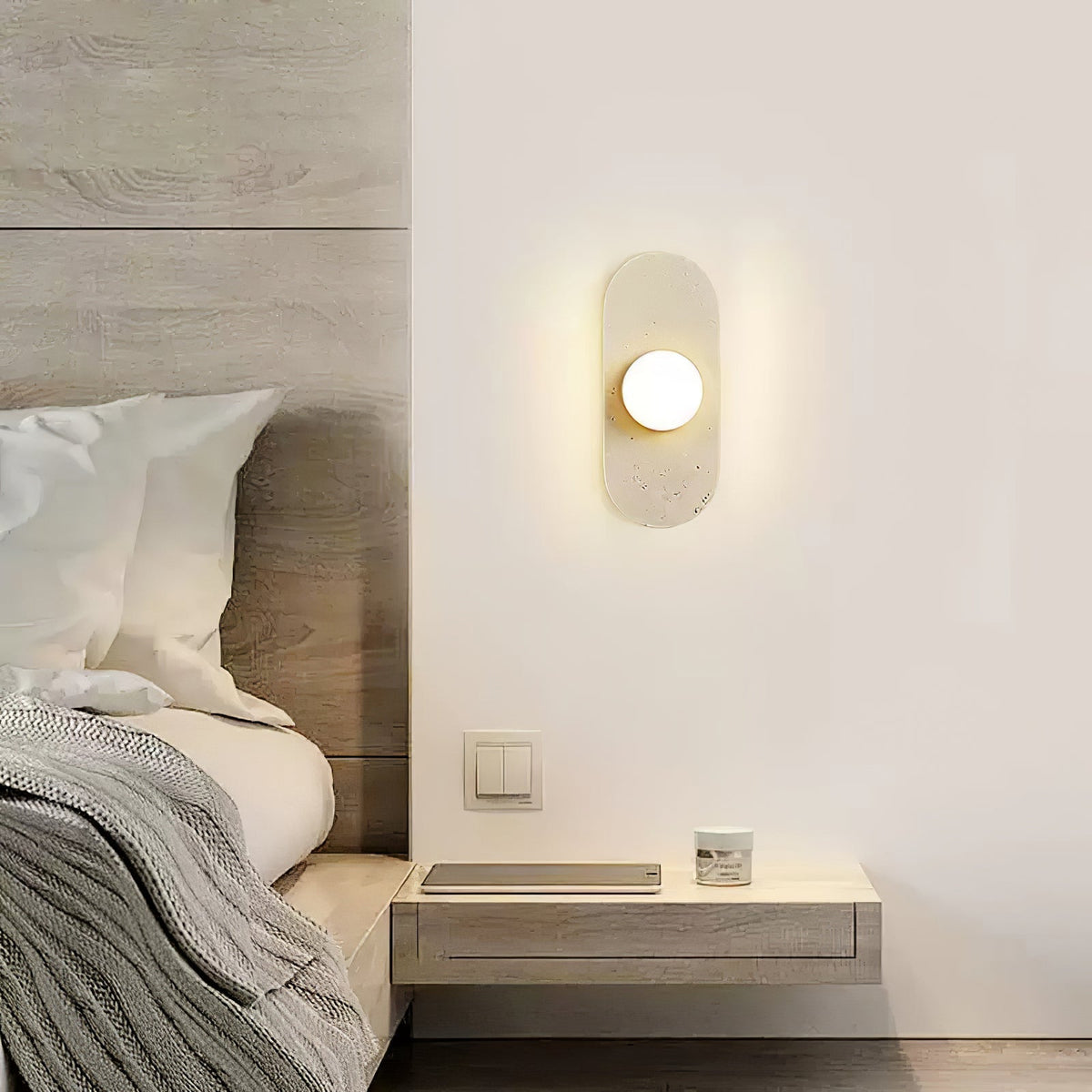 Zasoliel aplique de pared minimalista en travertino